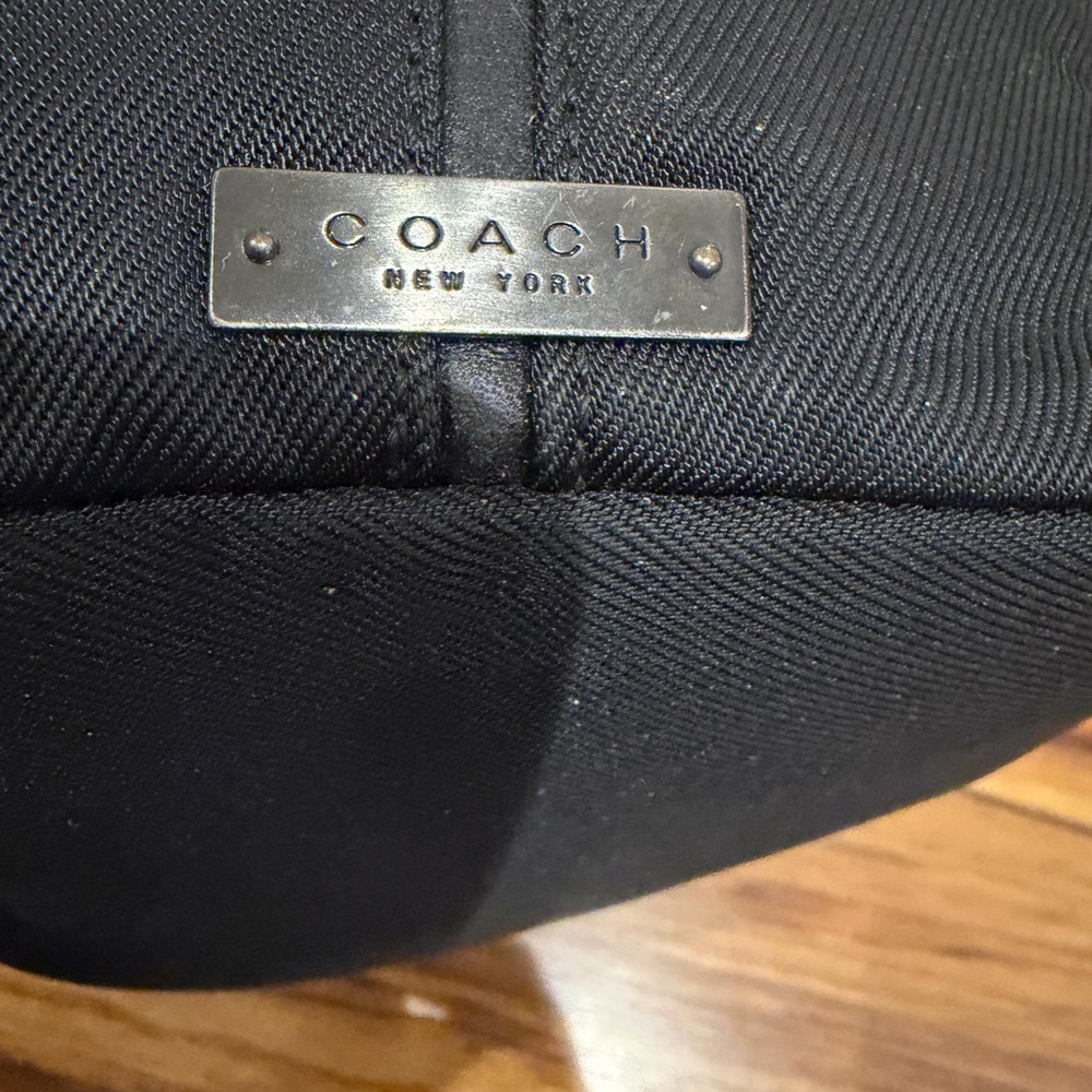 Vintage Coach Black Hobo Bag with Gold Accents - Picture 9 of 15